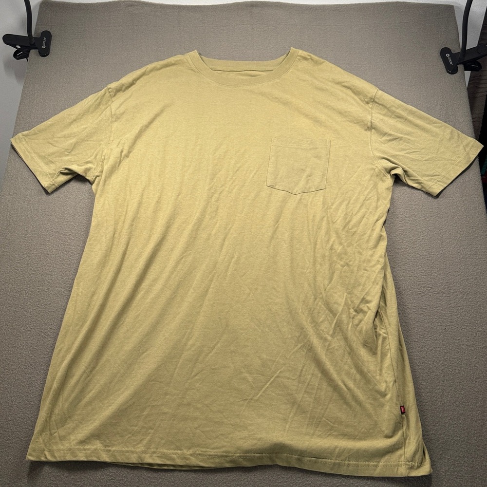 Quiksilver Pocket Tee Men Size 3XLT Paalo Tan Short Sleeve Shirt QSPKT01KL